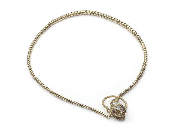 Antique Victorian Gold Snake Necklace