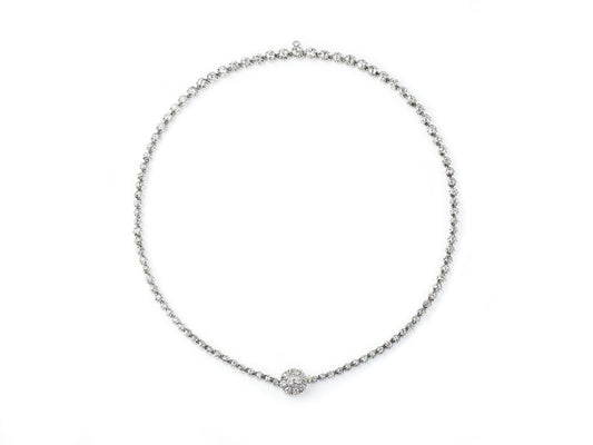 Antique Victorian Diamond Riviere Necklace