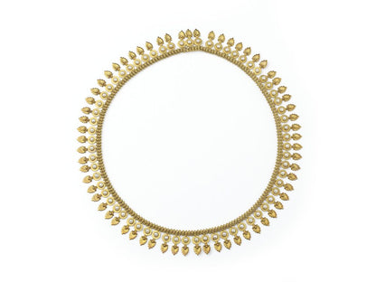 Antique Victorian Pearl Gold Fringe Necklace