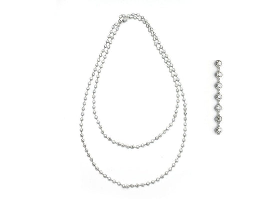 Diamond Gold Long Chain Necklace