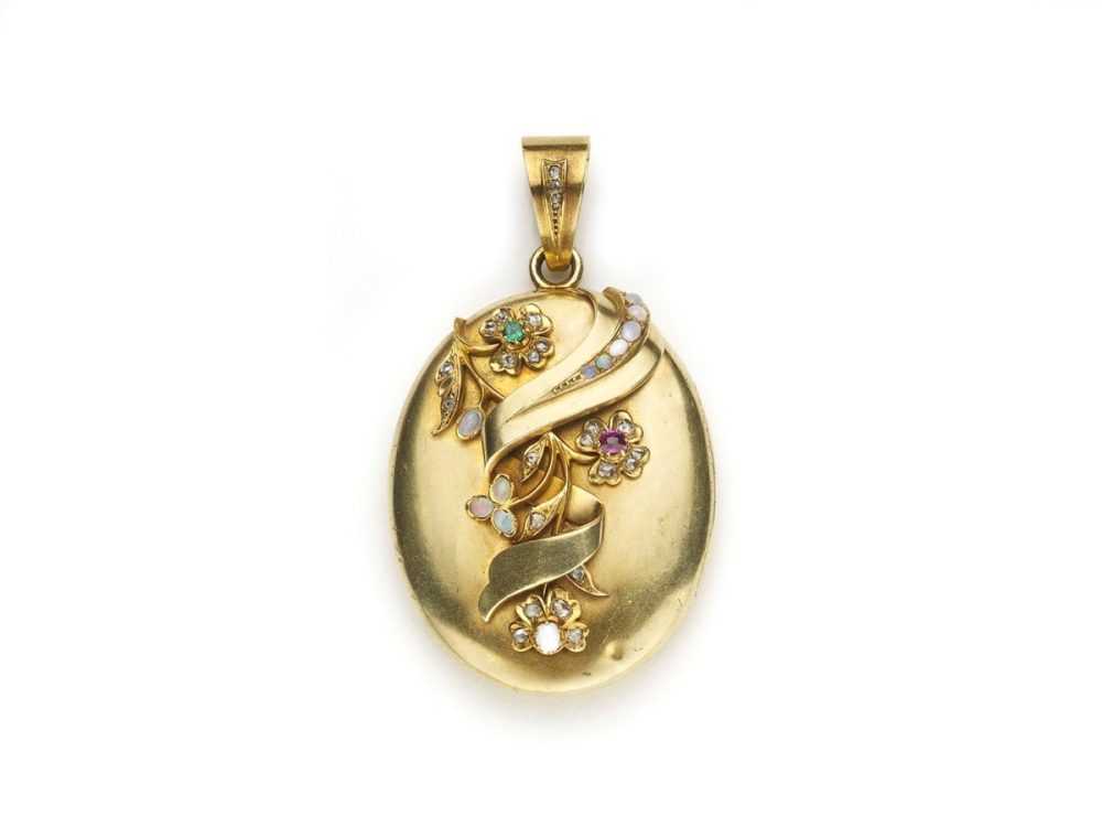 Antique Victorian Gold & Gem Set Locket