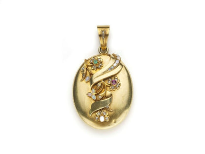 Antique Victorian Gold & Gem Set Locket