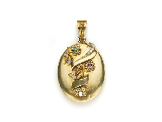 Antique Victorian Gold & Gem Set Locket