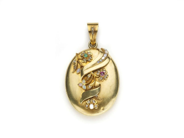 Antique Victorian Gold & Gem Set Locket