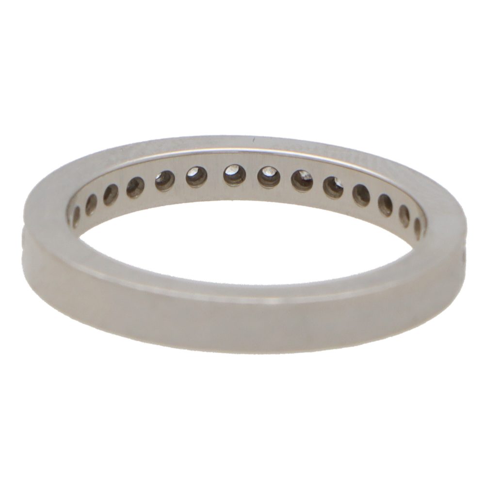 Vintage Bulgari Diamond Half Eternity Ring in Platinum