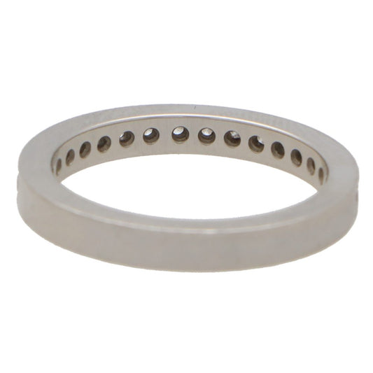 Vintage Bulgari Diamond Half Eternity Ring in Platinum