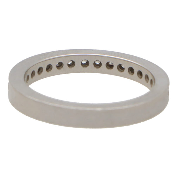 Vintage Bulgari Diamond Half Eternity Ring in Platinum