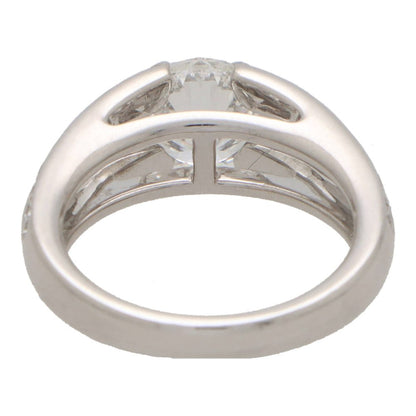 De Beers Vintage GIA Certified Annabel Diamond Platinum Ring