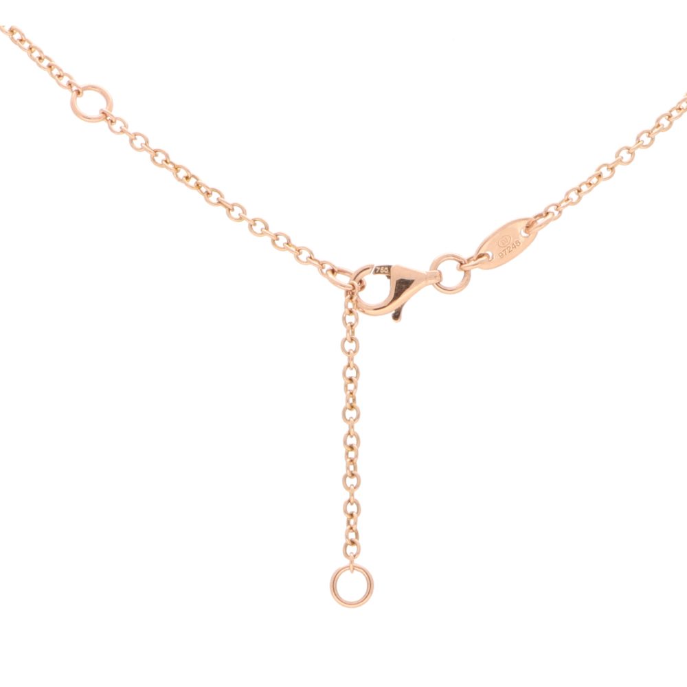 Articulated Diamond Feather Pendant Necklace in 18ct Rose Gold