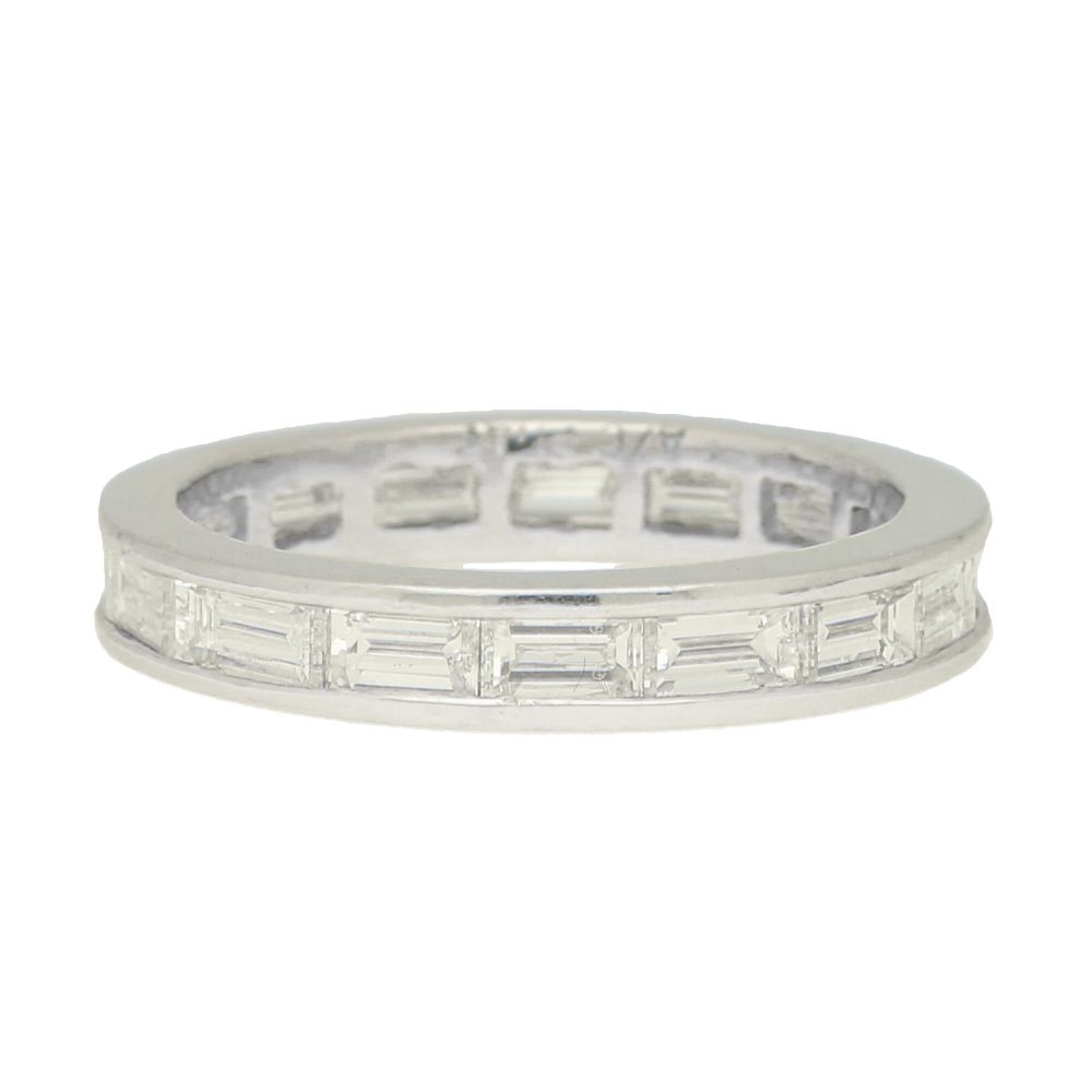 1.50ct Baguette Cut Diamond Full Eternity Ring in Platinum