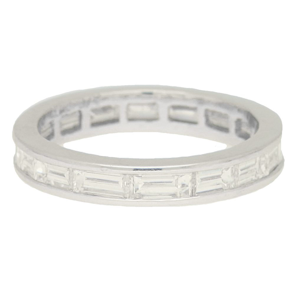 1.50ct Baguette Cut Diamond Full Eternity Ring in Platinum