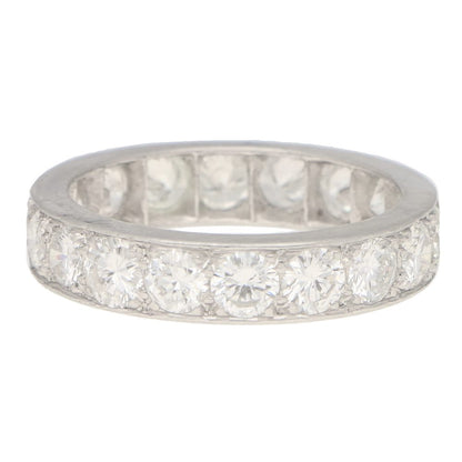 Round Brilliant Cut Diamond Full Eternity Ring in 18ct White Gold