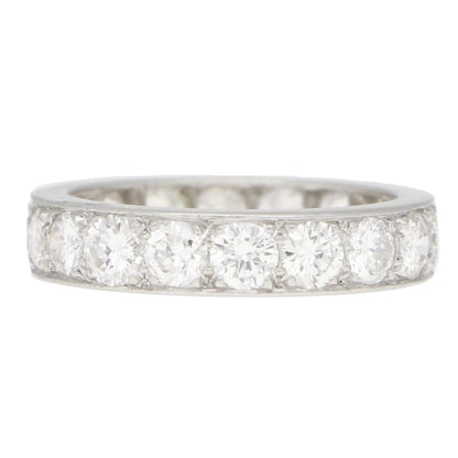 Round Brilliant Cut Diamond Full Eternity Ring in 18ct White Gold