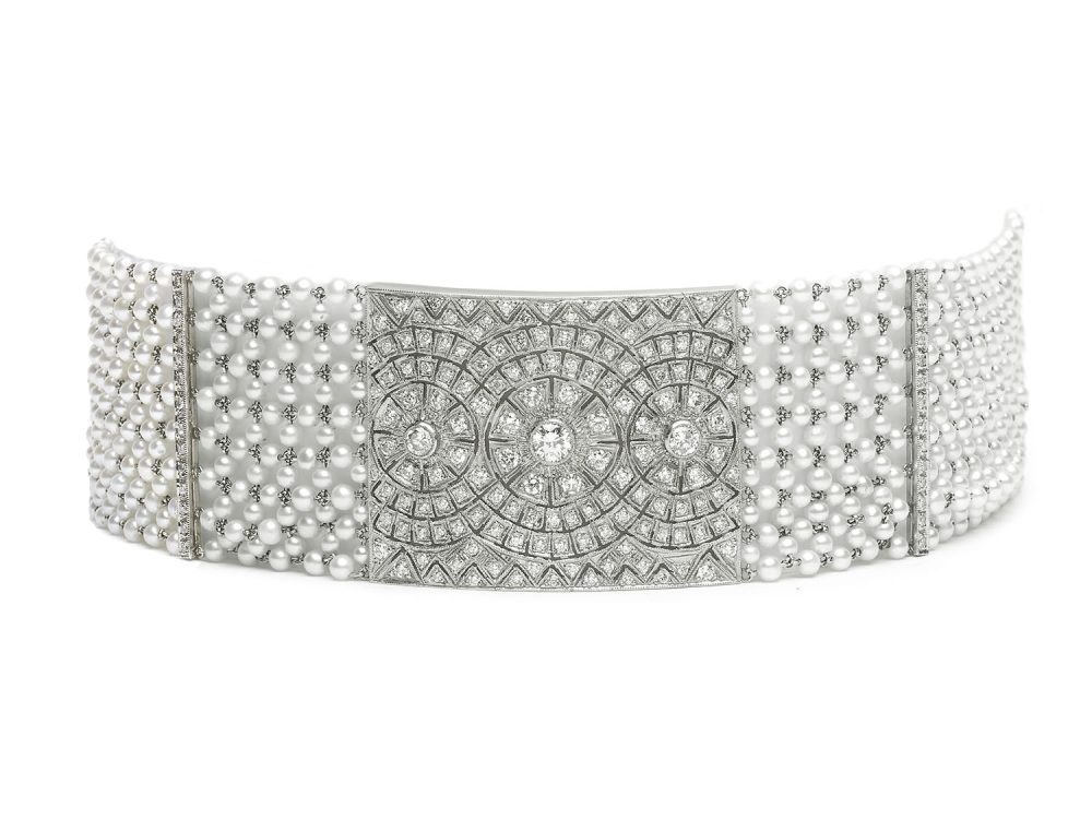 Pearl & Diamond Choker Necklace