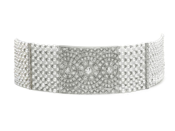 Pearl & Diamond Choker Necklace