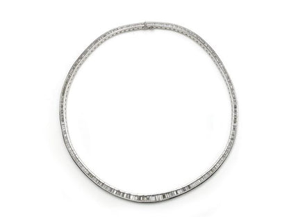 Baguette Diamond Platinum Necklace