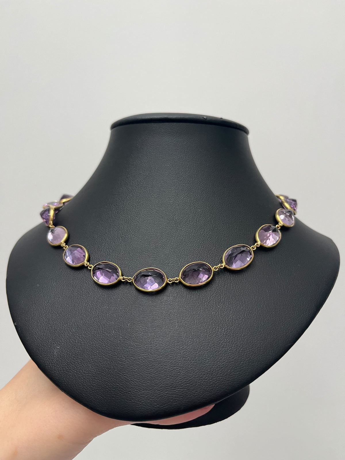 Vintage Amethyst Riviere Necklace, 250cts