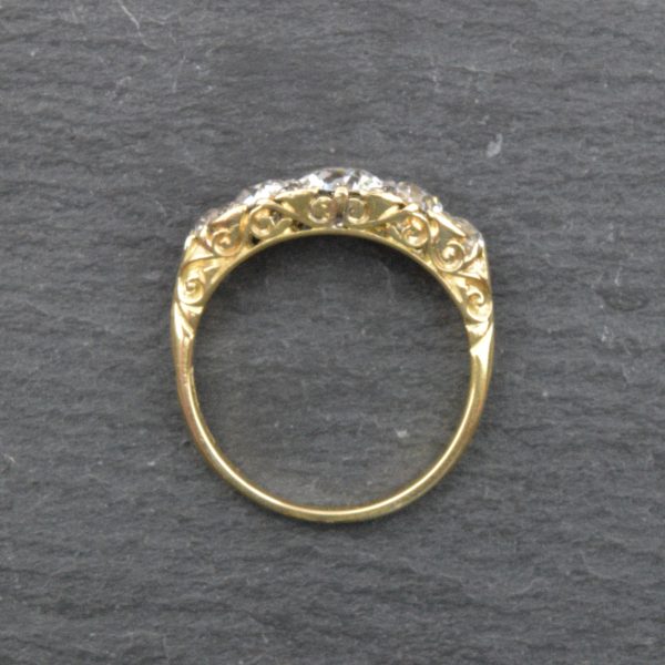 Antique Victorian 2.00ct Five Stone Diamond Ring, 18ct Gold