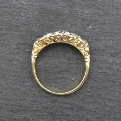 Antique Victorian 2.00ct Five Stone Diamond Ring, 18ct Gold