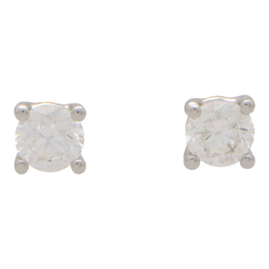 Single Stone 0.50ct Diamond Solitaire Stud Earrings