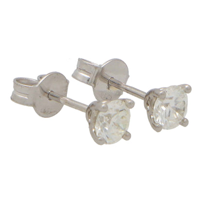 Single Stone Diamond Solitaire Stud Earrings, 0.83 carats