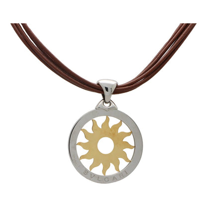 Bvlgari Tondo pendant in stainless steel and yellow gold.