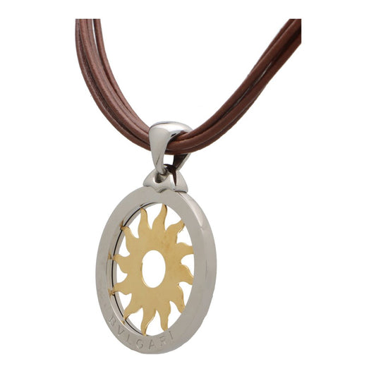 Bvlgari Tondo pendant in stainless steel and yellow gold.