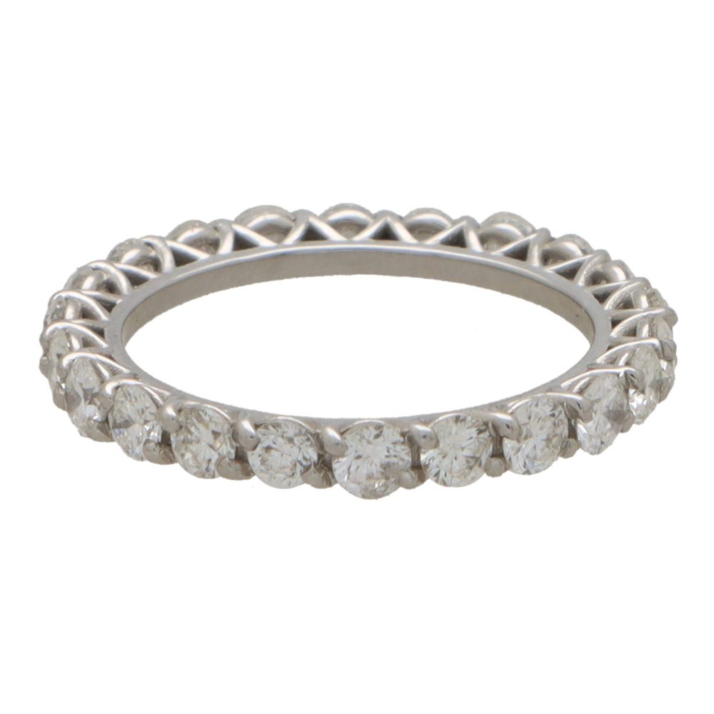 Diamond Full Eternity Ring In White Gold