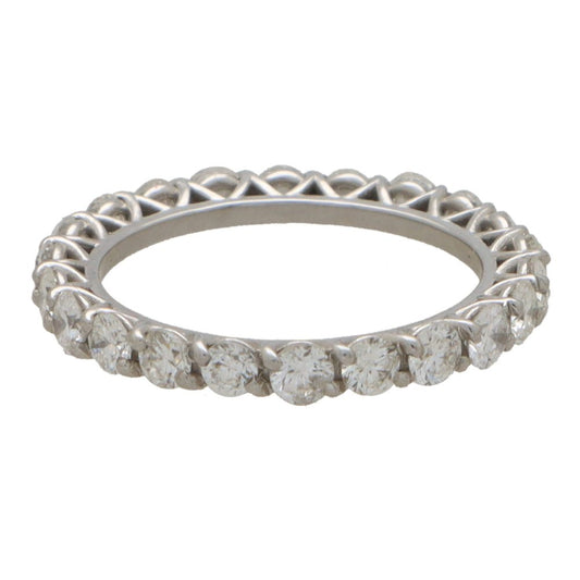 Diamond Full Eternity Ring In White Gold