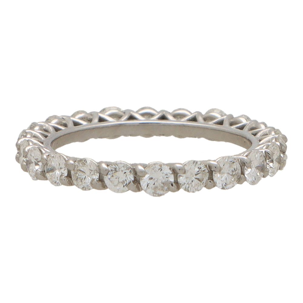 Diamond Full Eternity Ring In White Gold