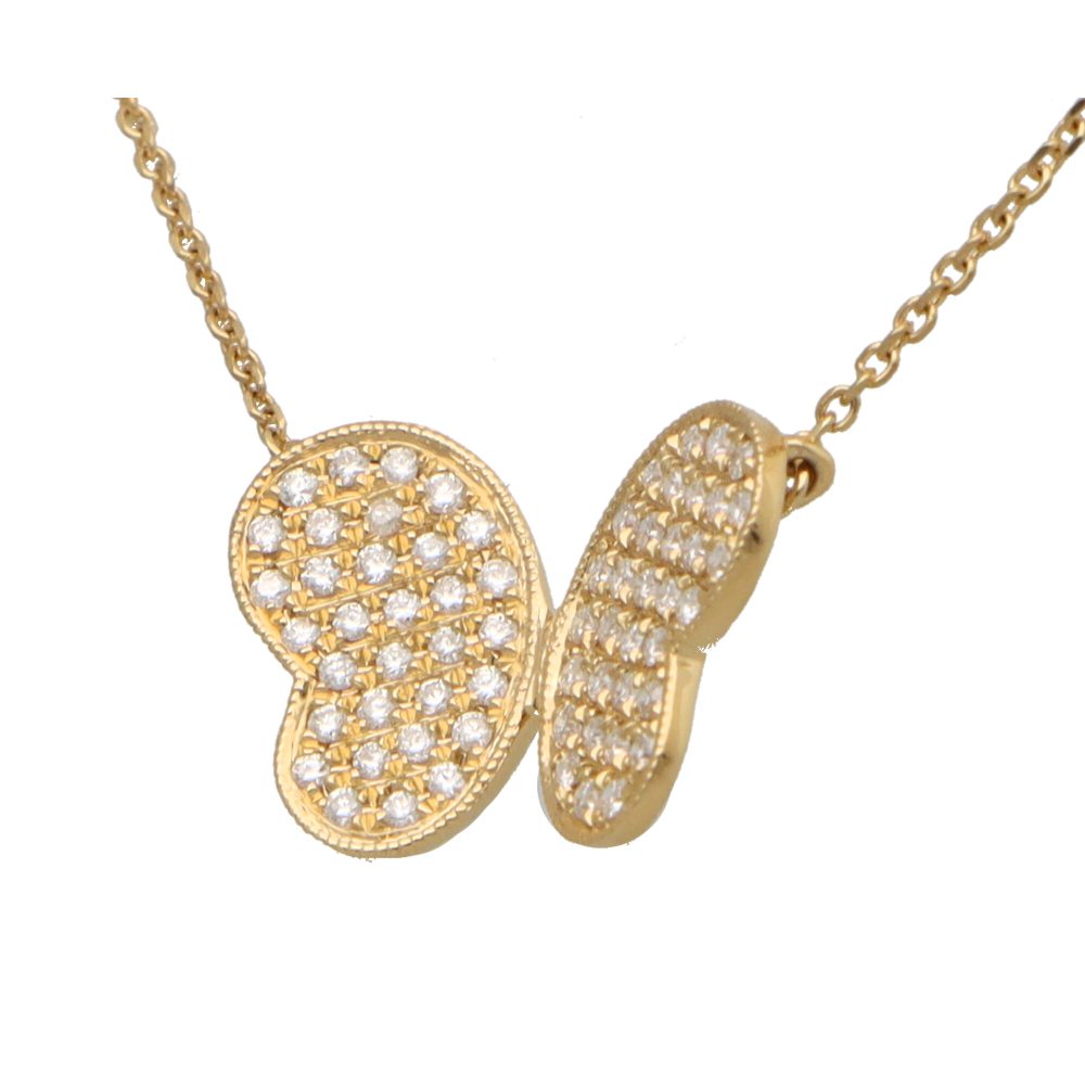 Diamond Butterfly Pendant Necklace