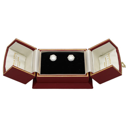 Solitaire certified diamond stud earrings set in gold,