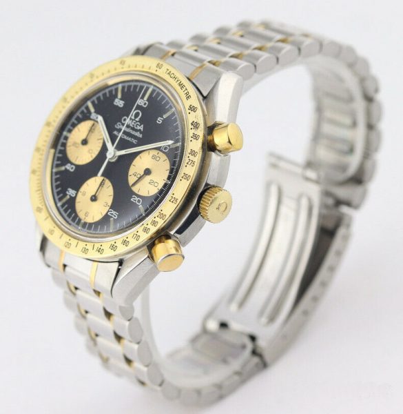 Gents Omega Speedmaster Steel and Gold Automatic Chronograph Wristwatch