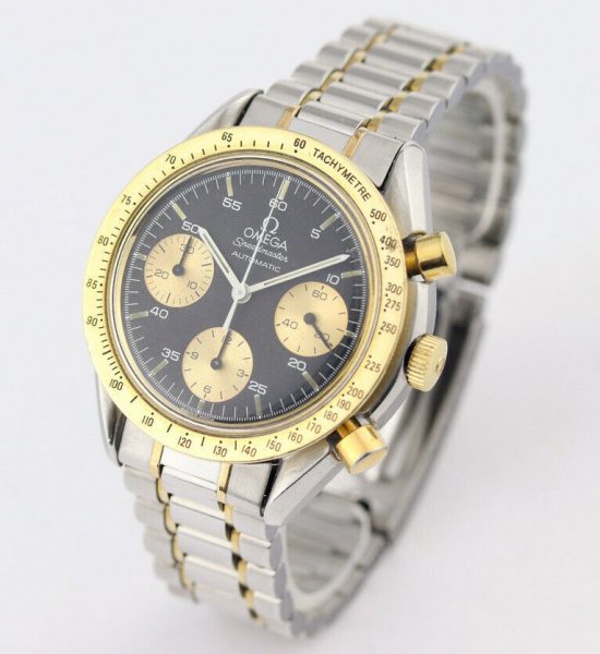 Gents Omega Speedmaster Steel and Gold Automatic Chronograph Wristwatch