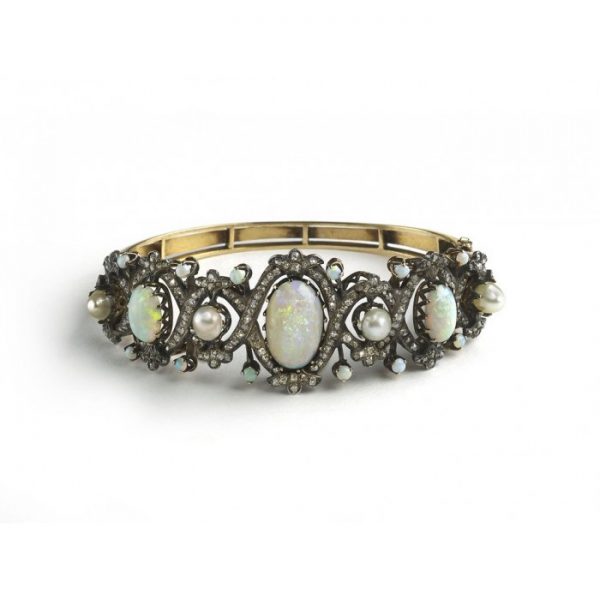 OPAL, DIAMOND & PEARL BANGLE