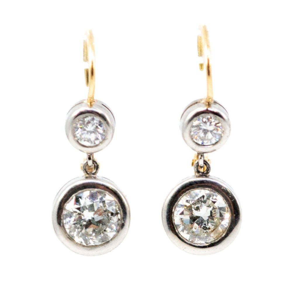 Old Cut Diamond Drop Earrings 1