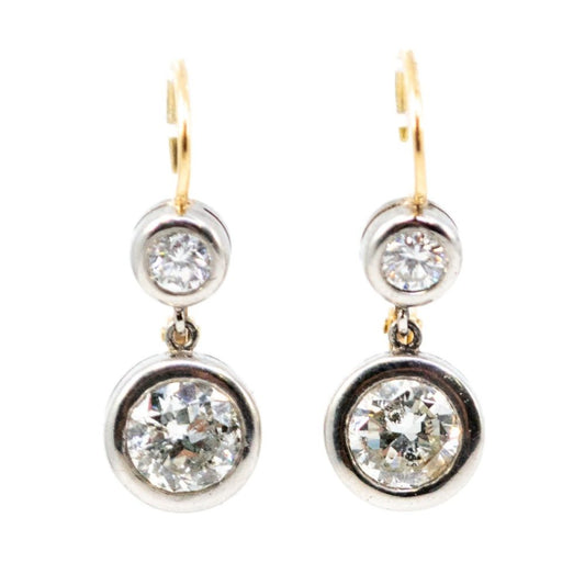 Old Cut Diamond Drop Earrings 1
