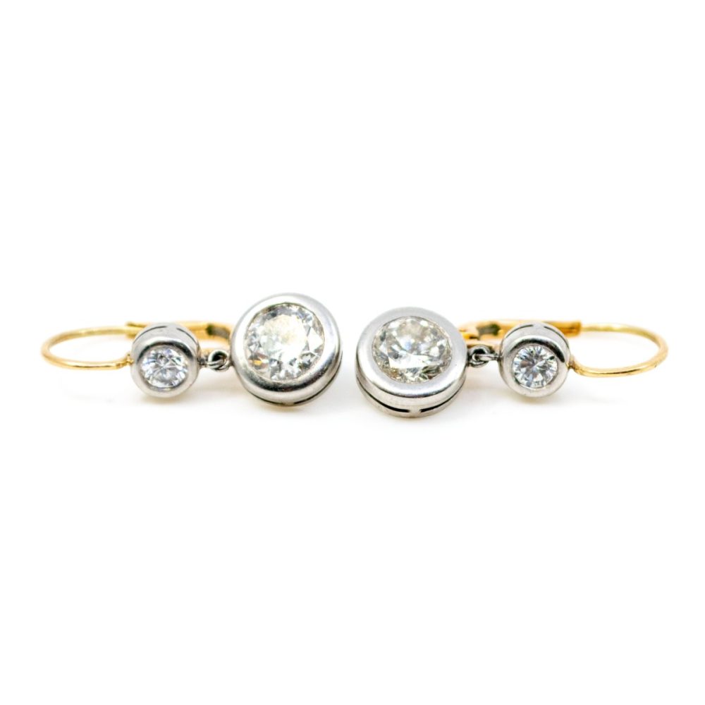 Old Cut Diamond Drop Earrings 3