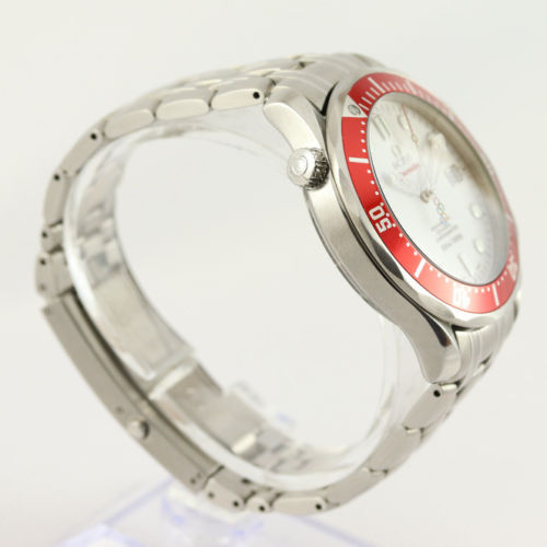 Omega Seamster watch red and white
