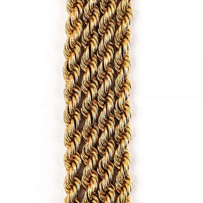 Antique Victorian 15ct Yellow Gold Rope Muff Guard Chain