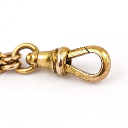 Antique Victorian 15ct Yellow Gold Rope Muff Guard Chain
