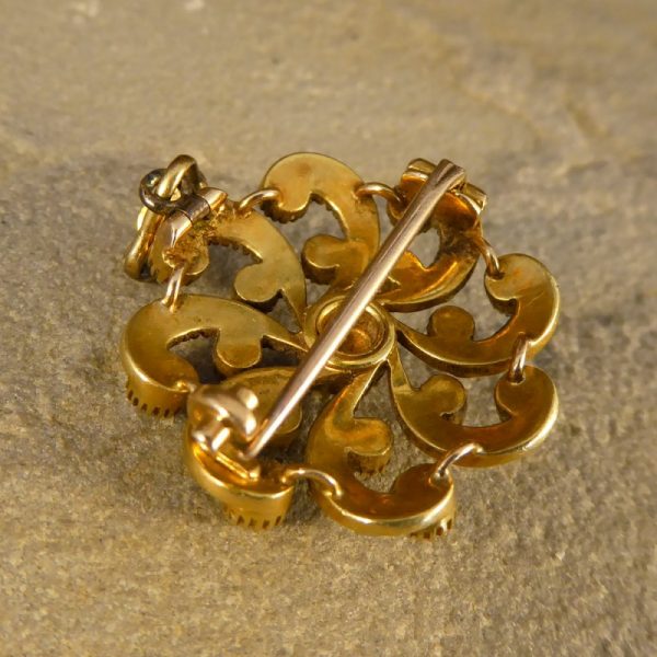 Antique Victorian Seed Pearl Pendant Brooch