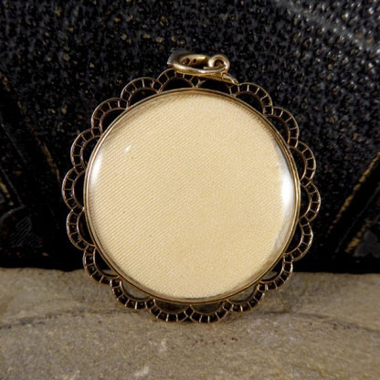 Antique Victorian Old Cut Diamond Set Portrait Pendant