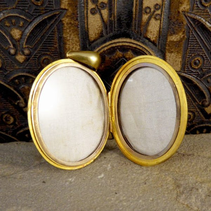 Antique Victorian Pearl Diamond and Coral Gold Locket Pendant