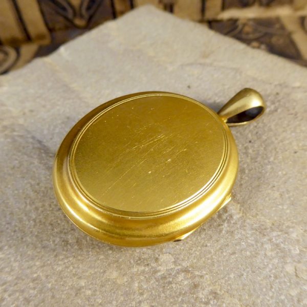 Antique Victorian Pearl Diamond and Coral Gold Locket Pendant