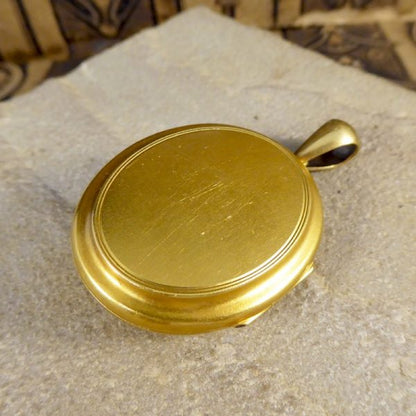 Antique Victorian Pearl Diamond and Coral Gold Locket Pendant