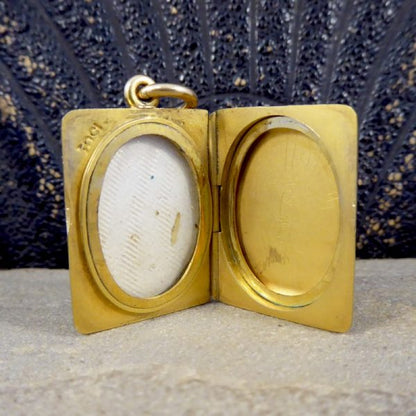 Antique Edwardian Gold Horseshoe Pendant Locket
