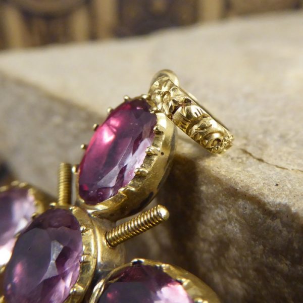 Antique Georgian Foiled Back Paste Cross Pendant in High Carat Gold