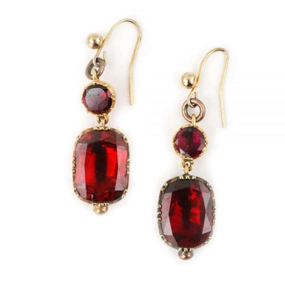 Antique Georgian Almandine Garnet Parure 18ct Gold circa 1820 in Original Fitted Box