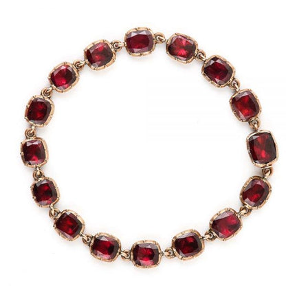 Antique Georgian Almandine Garnet Parure 18ct Gold circa 1820 in Original Fitted Box